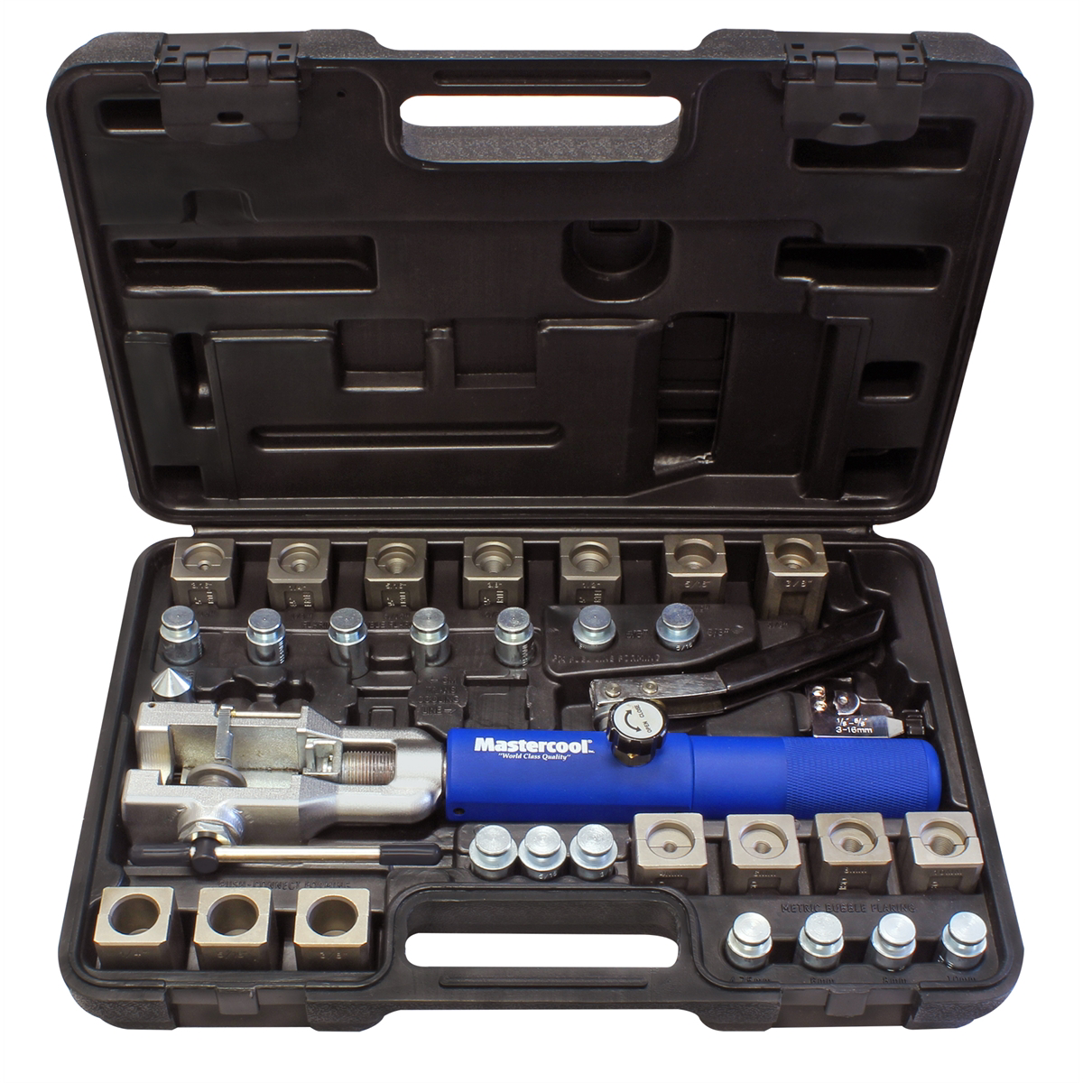 Mastercool Hydraulic Flaring Tool 72475-PRC with Push Connect Fittings for Brake, Fuel and