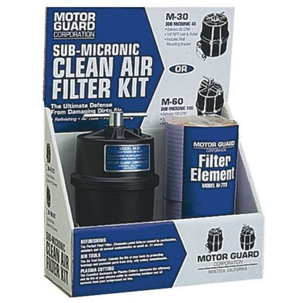 Motor Guard M-100 Sub-Micronic Compressed Air Filter, 1/2 in NPT, 100 cfm, 0.01 µm Rating, 125 psi