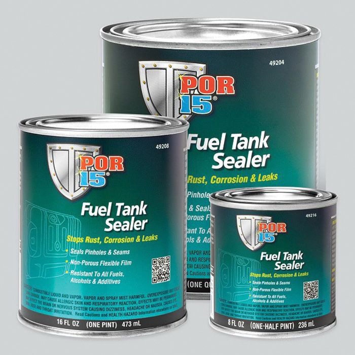 POR-15 49201 Fuel Tank Sealer Semi-Transparent Silver 1 gal Can