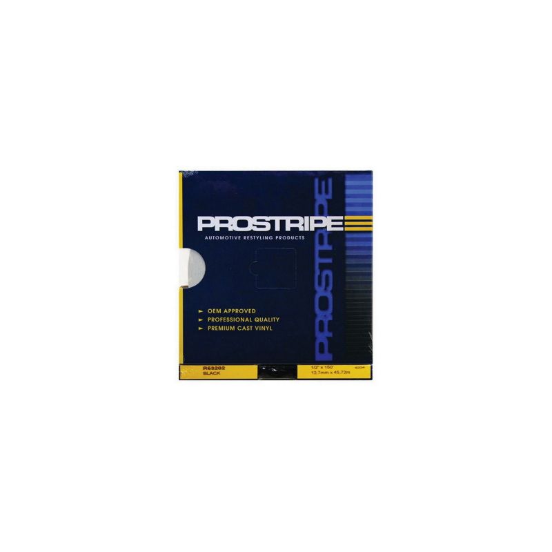 Prostripe R53202 Black 1/2 in Striping Tape 150 ft Roll