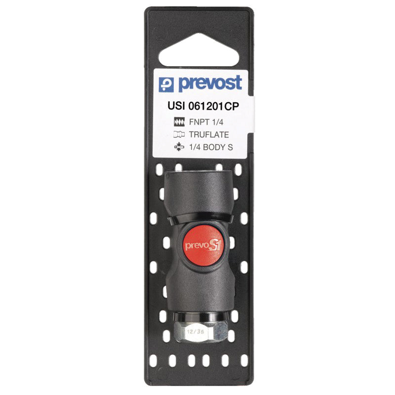 Prevost USI061201CP Push‑Button Safety Quick Coupler 1/4 in Tapered FNPT Polyester Composite