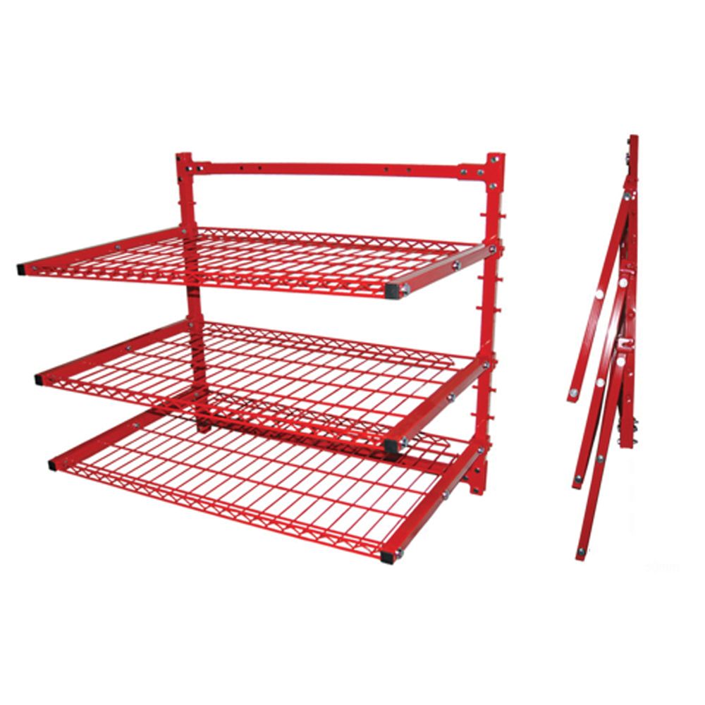 Pro-Tek EQ-300BSR Wall Mount Body Shop Rack 23-½×38×34-½ in, 500 lb Capacity, 3 Shelves