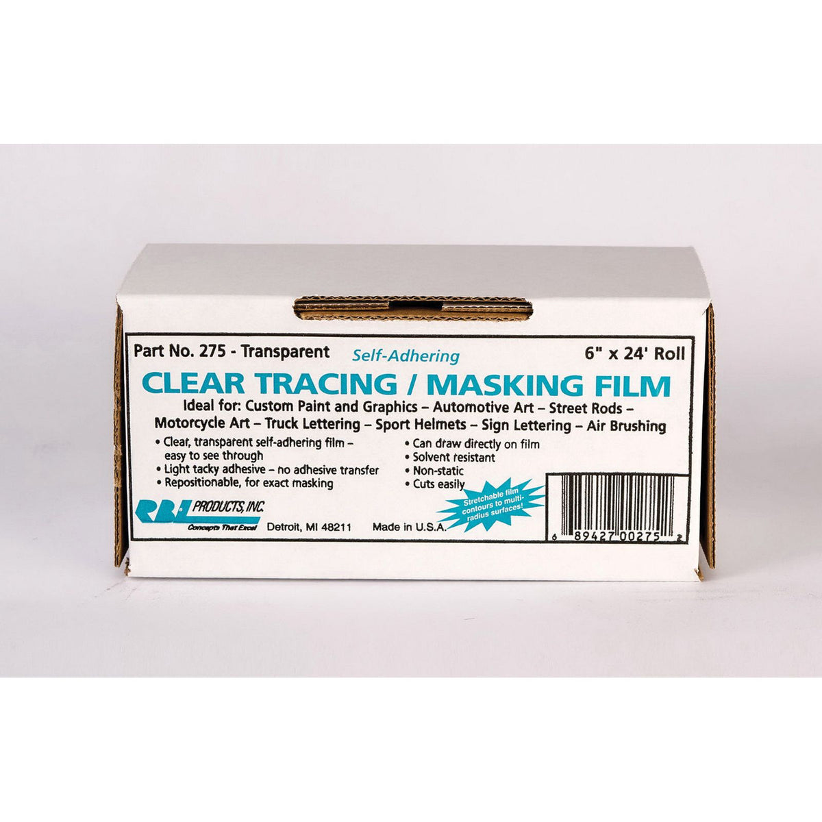 RBL 277 Tracing/Masking Film Roll 2 in Wide x 24 ft Length Clear Polyethylene