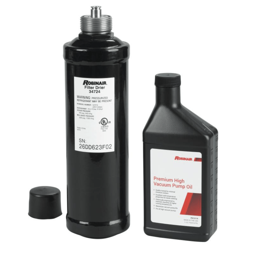Robinair Maintenance Kit (1 Spin on Filter-Drier and 16oz Vacuum Pump Oil)