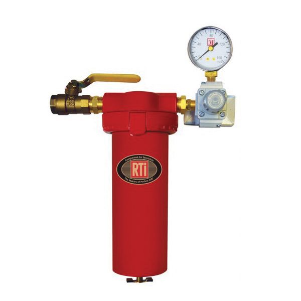 RTi 6950B Stealth 1-Stage Air Tool Saver with 1 µm Filter, 1/2 in NPT Inlet, 1/4 in NPT Outlet