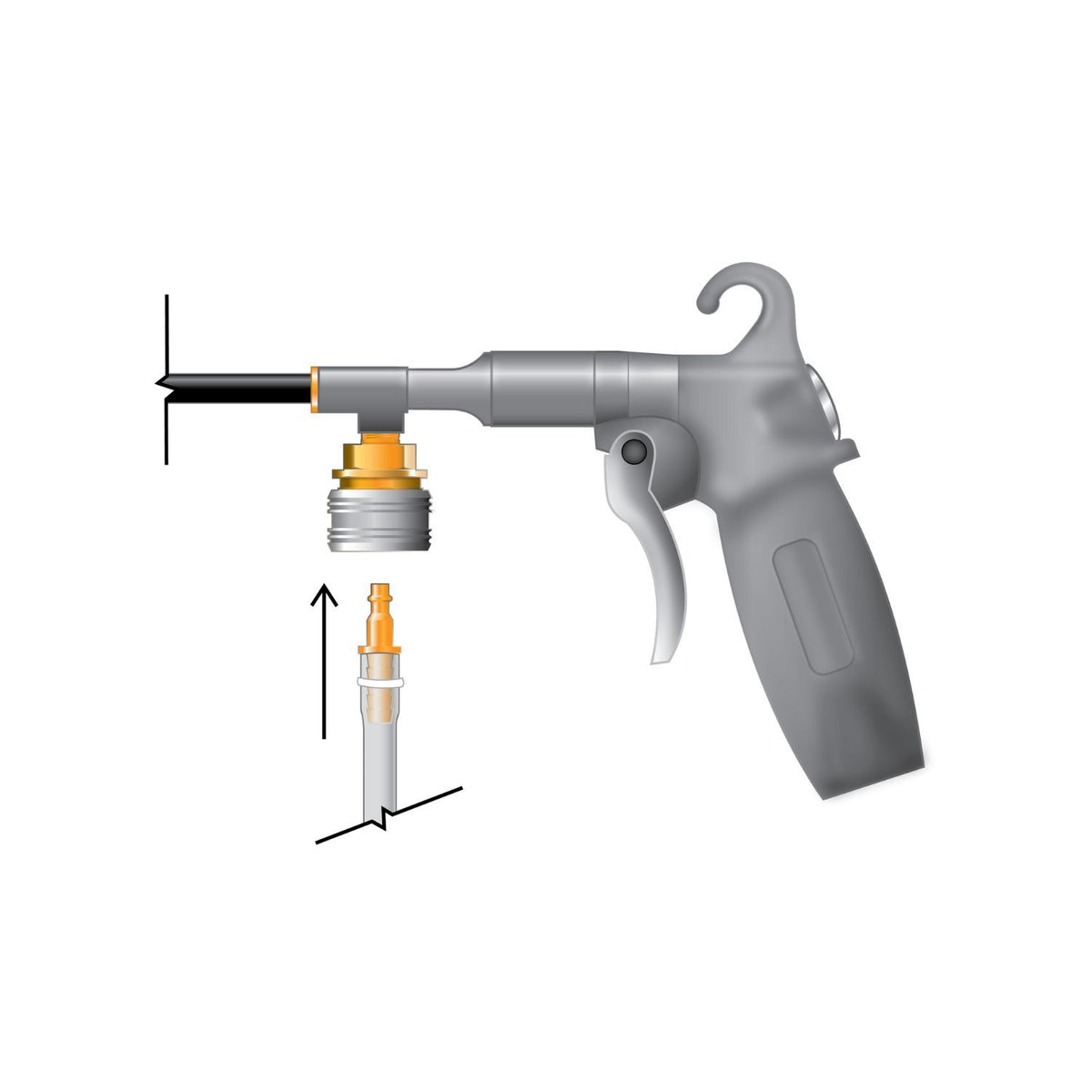 Rusfre 5050QC Mitey Bee Gun with Quick Coupler, Includes Pickup Tube and Hose, Part 5050QC