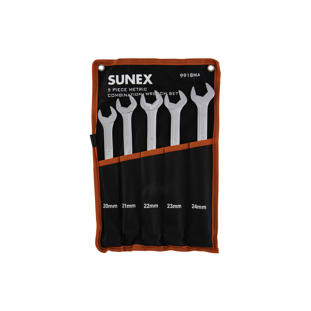 Sunex Tools 5-Piece Metric V-Groove Combination Wrench Set 9918MA