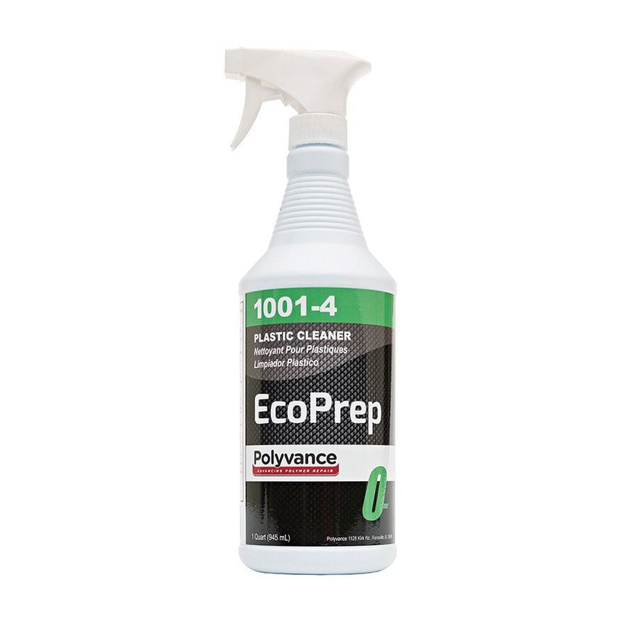 Polyvance EcoPrep Plastic Cleaner 1001-4, Clear, 32 oz Trigger Bottle, Zero VOC