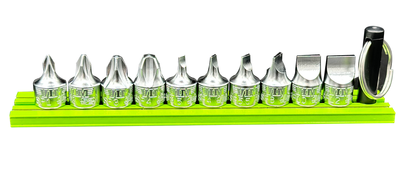 Vim Tools Stubby Flat & Phillips Driver Set SFP10 10pc 1/4" Square Drive