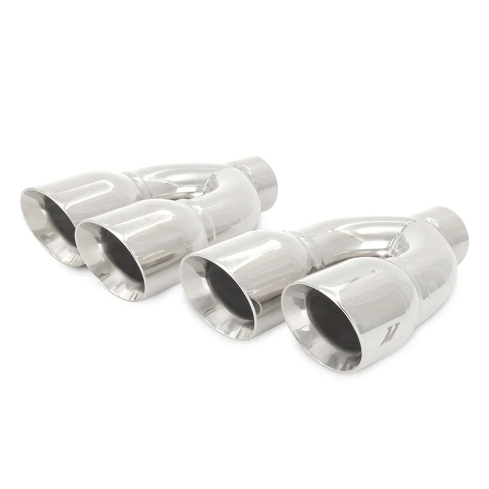 Mishimoto MMEXH-TIP-QY25P Dual-Y 3.5" Exhaust Tips with 2.5" Inlet in Polished Stainless Steel
