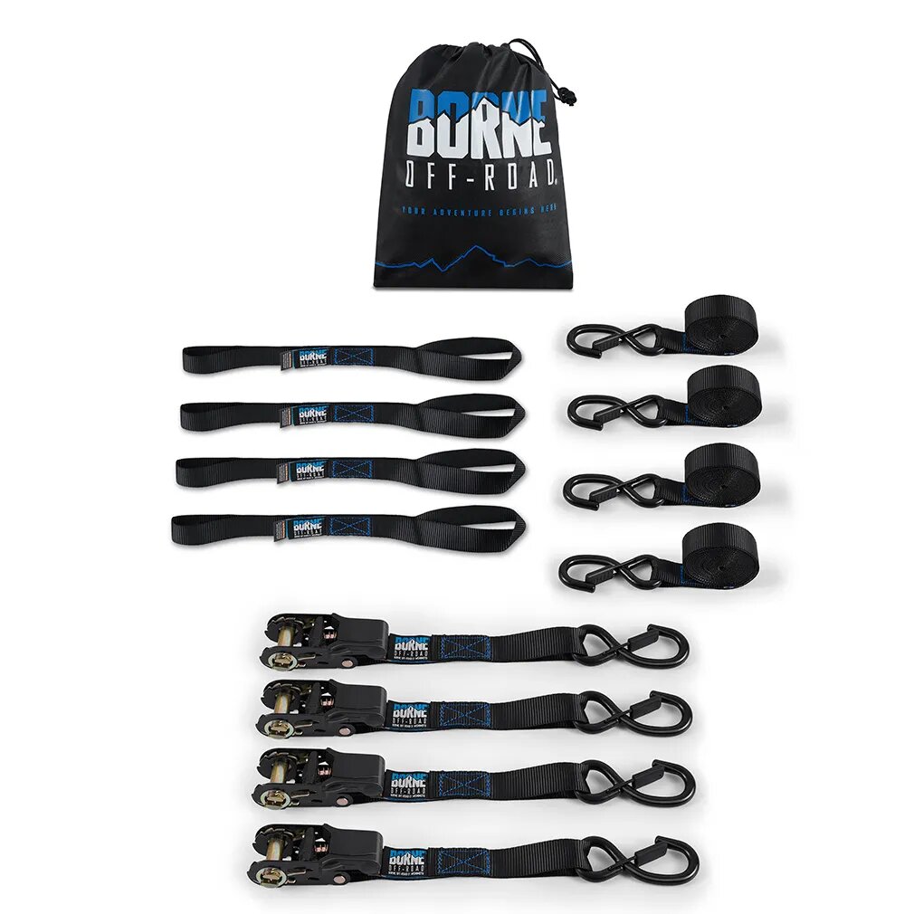 Mishimoto Medium-Duty Ratchet Tie-Down Kit (4-pack)