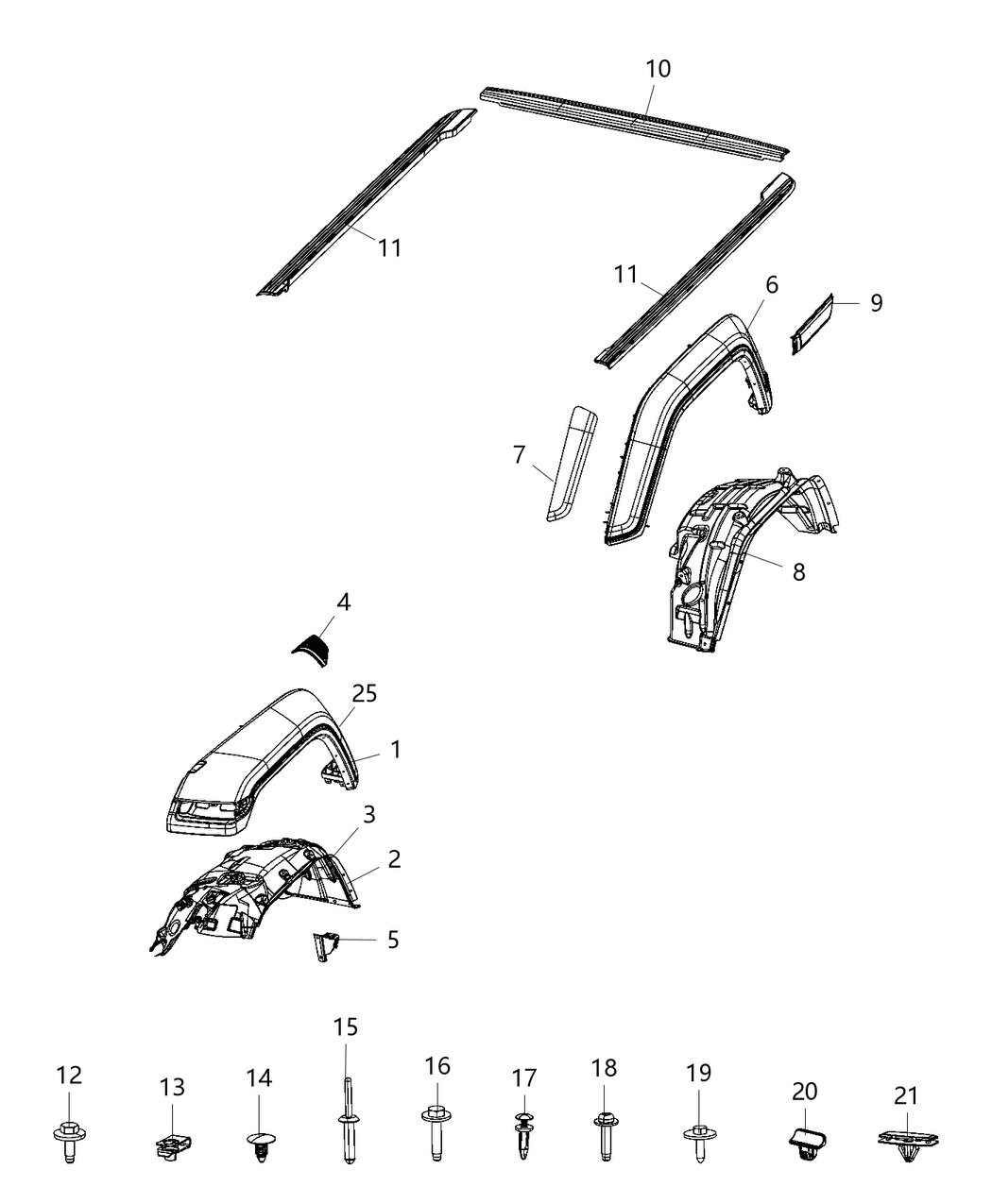 Mopar 68505504AA Anti-Chip Film- Passenger Side for 20-21 Jeep Gladiator JT