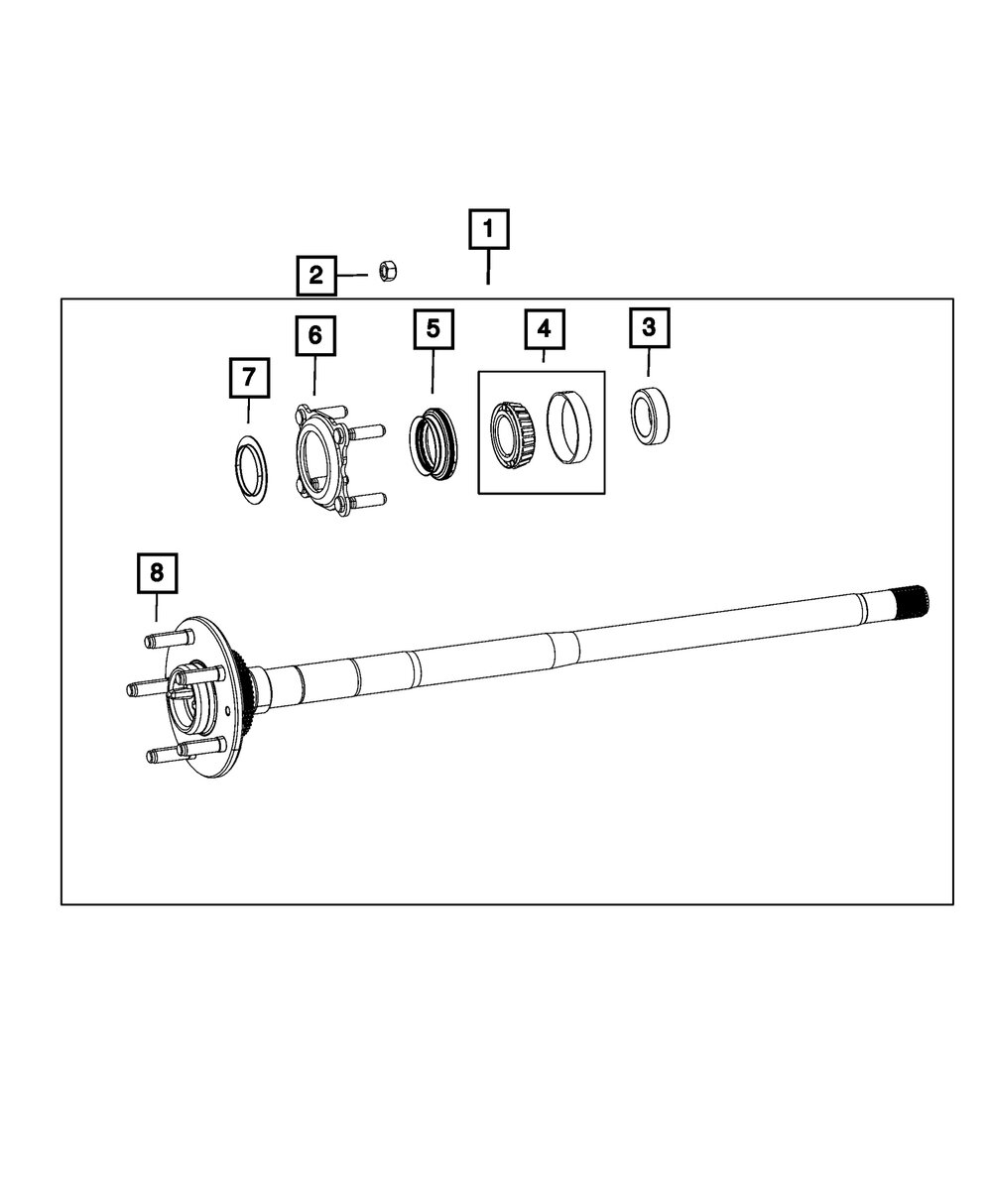 Mopar 68474263AA Driver Side Rear Axle Shaft for 21-26 Jeep Wrangler JL & 20-26 Gladiator JT