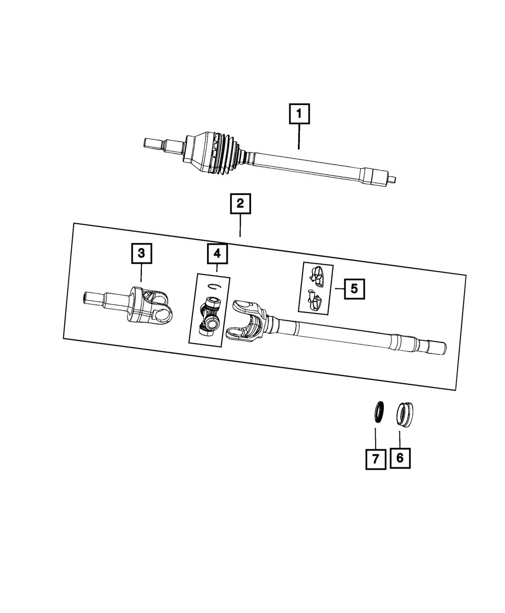 Mopar 68477013AA Driver Side Axle Shaftfor 20-25 Jeep Wrangler & 20-24 Gladiator JT