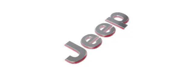 Mopar 68309633AA Front Fender " Jeep" Nameplate with Red Outline for 18-26 Jeep Wrangler JL & Gladiator JT Rubicon