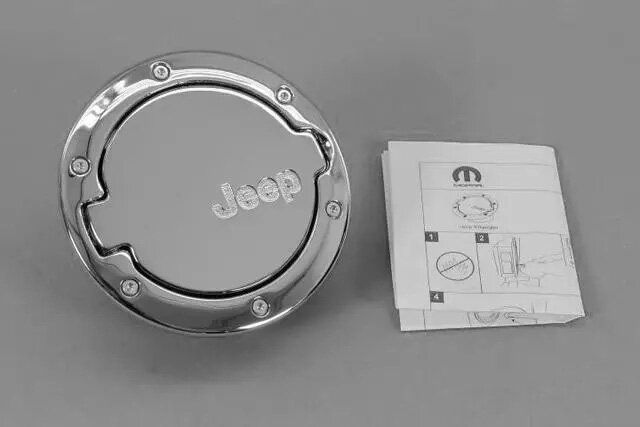 Mopar Fuel Fill Door in Chrome for 13-18 Jeep Wrangler JK 3.6L V6