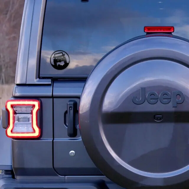 Mopar Jeep Silhouette Circle Graphic for 01-24 Jeep Wrangler TJ, JK, JL, & Gladiator JT