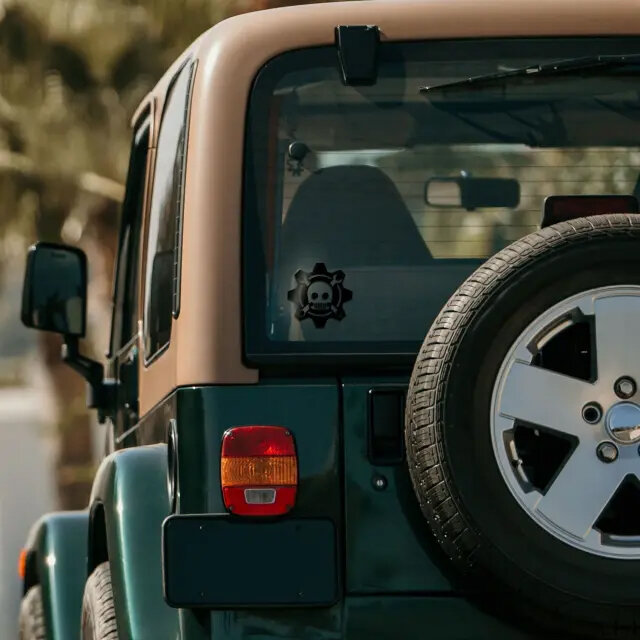 Mopar Skull & Crossed Wrenches Graphicfor 01-26 Jeep Wrangler TJ, JK, JL, & Gladiator JT