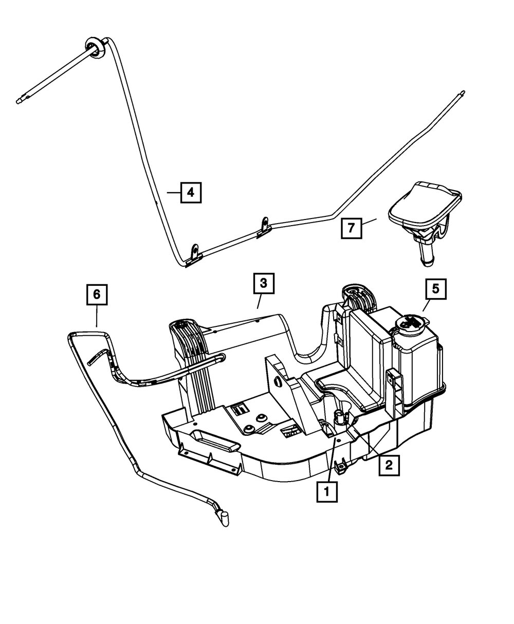 Mopar 68018912AD Windshield Washer Hose for 07-12 Jeep Wrangler 3.6L & 3.8L V6