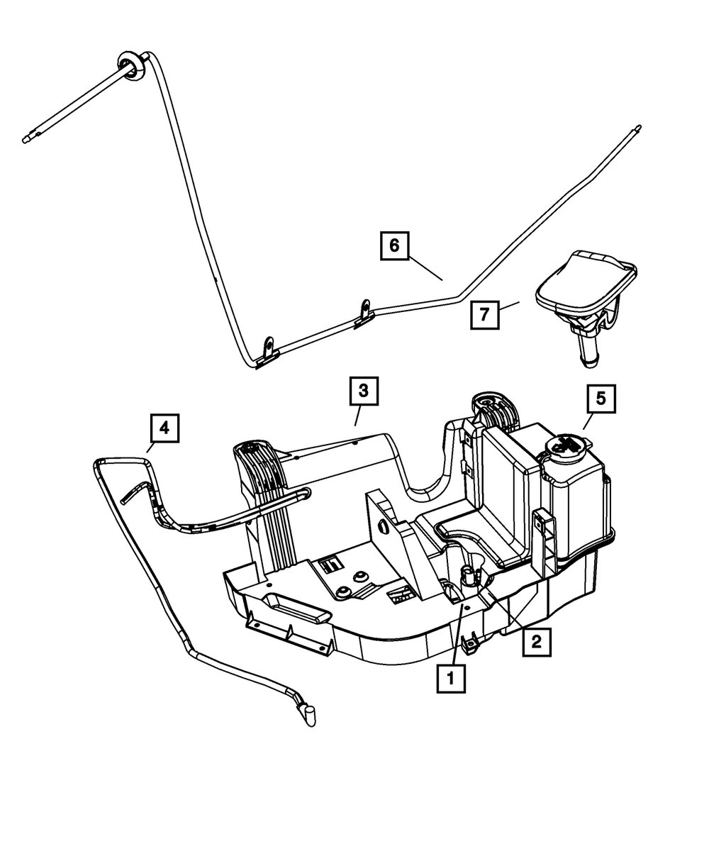 Mopar 68018913AC Windshield Washer Hose for 07-12 Jeep Wrangler 3.6L & 3.8L V6