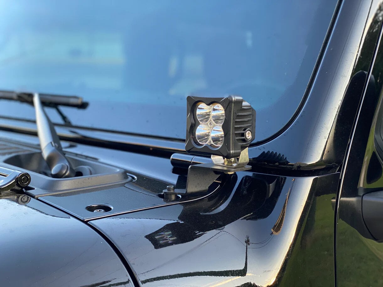 Motobilt A-Pillar Light Mount Kitfor 18-26 Jeep Wrangler JL & Gladiator JT