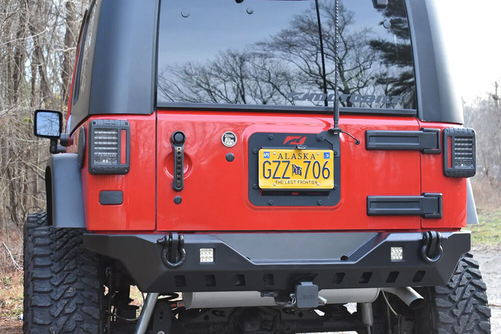 Motobilt MB1072 Crusher Rear Bumper with Light Mounts for 07-18 Jeep Wrangler JK