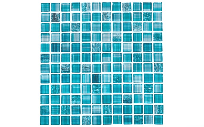NPT 1″ x 1″ Cocktails Glass Mesh Back Tile Aquamarine TLS-MERMAID