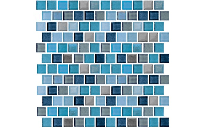 NPT 9730-5AT 1″ x 1″ Jules Glass Tile Rustic Blue Blend