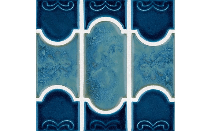 NPT BUE40 6″ x 6″ Botanical Tile Navy Blue
