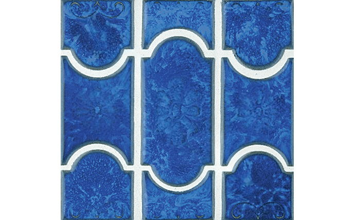 NPT BUE44 6″ x 6″ Botanical Tile Lake Blue