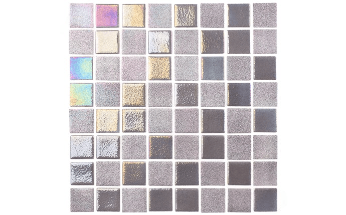NPT OPL-GREY 1 1/2″ x 1 1/2″ Opal Steel Gray Pool Tile