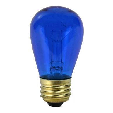 Pack of 25 Incandescent S14 Blue Christmas Replacement Bulbs