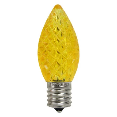 Pack of 25 LED Faceted C9 Yellow Christmas Replacement Bulbs