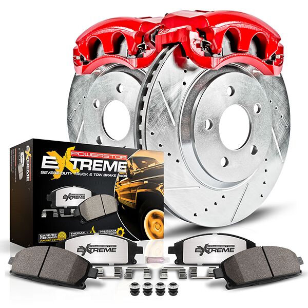 PowerStop Z36 Truck & Tow Brake Upgrade Kit with Powder Coated Calipers for 03-06 Jeep Wrangler TJ & Unlimited