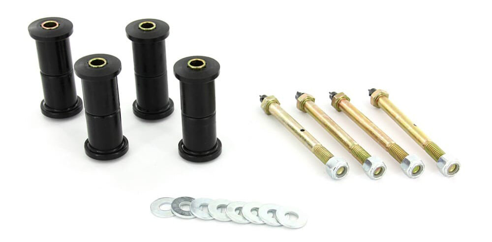 Prothane 1-815-BL PROTHA Rear Greaseable Shackle Bushings & Hardware Kit for 55-75 Jeep CJ