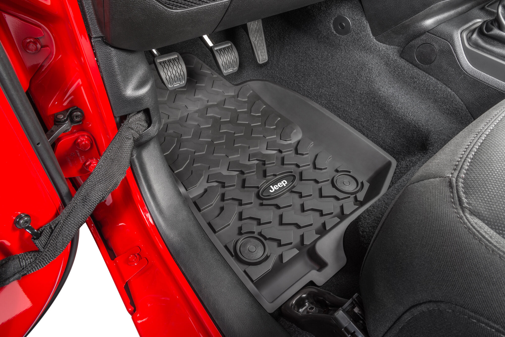 Quadratec Jeep License Ultimate Jeep Licensed Floor Liners for 18-26 Jeep Wrangler JL 2-Door