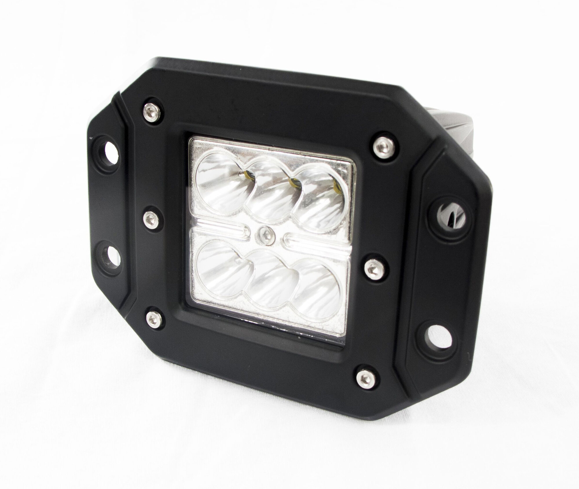 Race Sport Lighting Black Shell Flush Mountable 18Watt 6-LED High-Powered 3x3 LED Spot Light