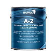 RAMUC A-2 RUBBER BASE BLACK GALLON POOL PAINT