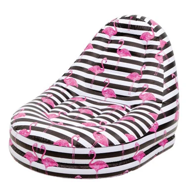 Relax in Style with the 49″ Pink and Black Inflatable Poolside Flamingo Lounge Chair