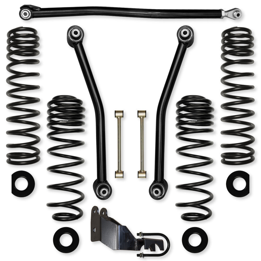 Rock Krawler JL35AS-4 3.5" Adventure Mid-Arm Suspension System without Shocks for 18-26 Jeep Wrangler JL Unlimited 4-Door Sport/Sahara with 2.0/3.6L