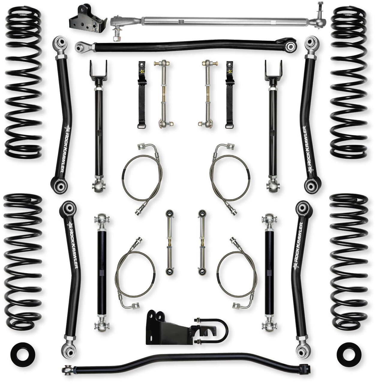 Rock Krawler 4.5" X-Factor Mid-Arm Suspension System for 07-18 Jeep Wrangler JK