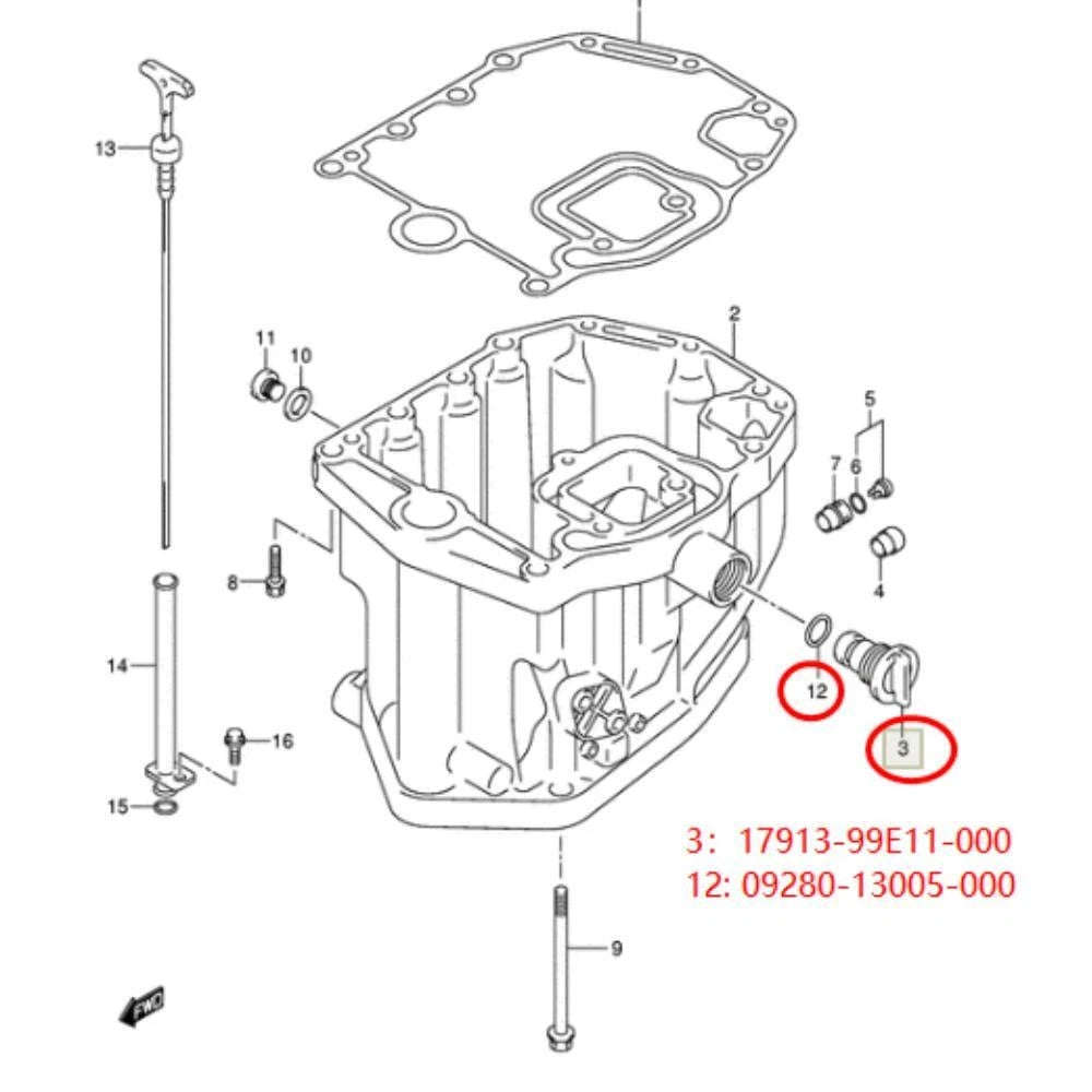 Flush Plug for Suzuki Outboards 25-140 HP (17913-99E11)