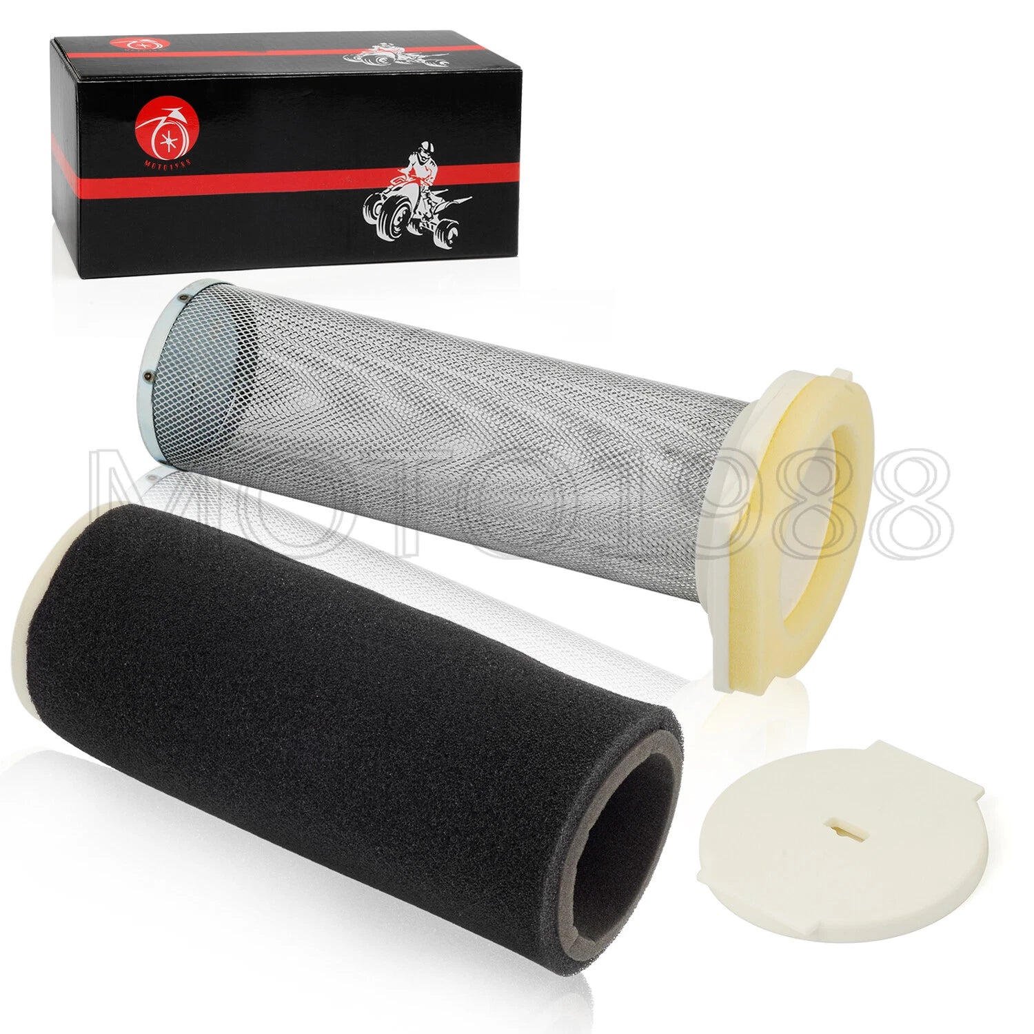 Air Filter & Cage Guide & Cap Kit for Yamaha Warrior Raptor Wolverine (350)