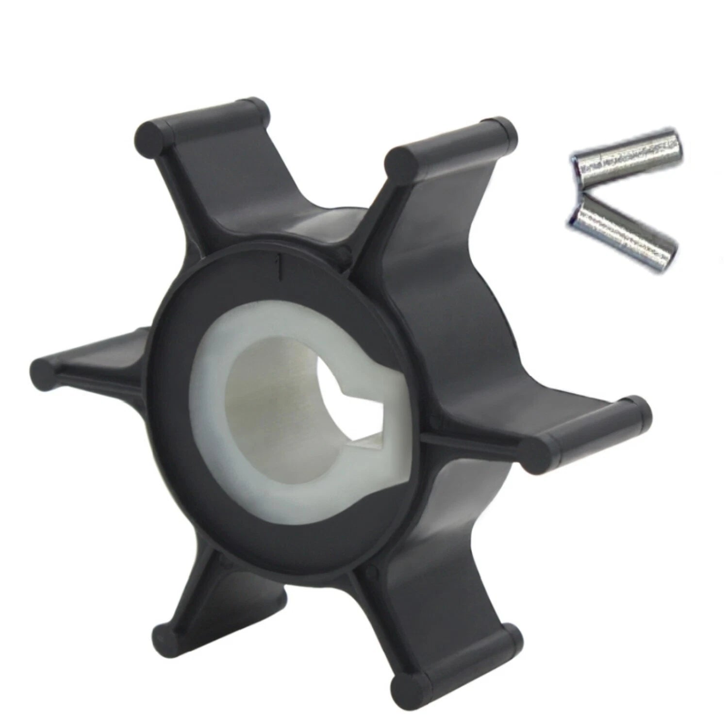 Water Pump Impeller and Pin for Yamaha 2hp 2 Stroke Outboard (646-44352-01)