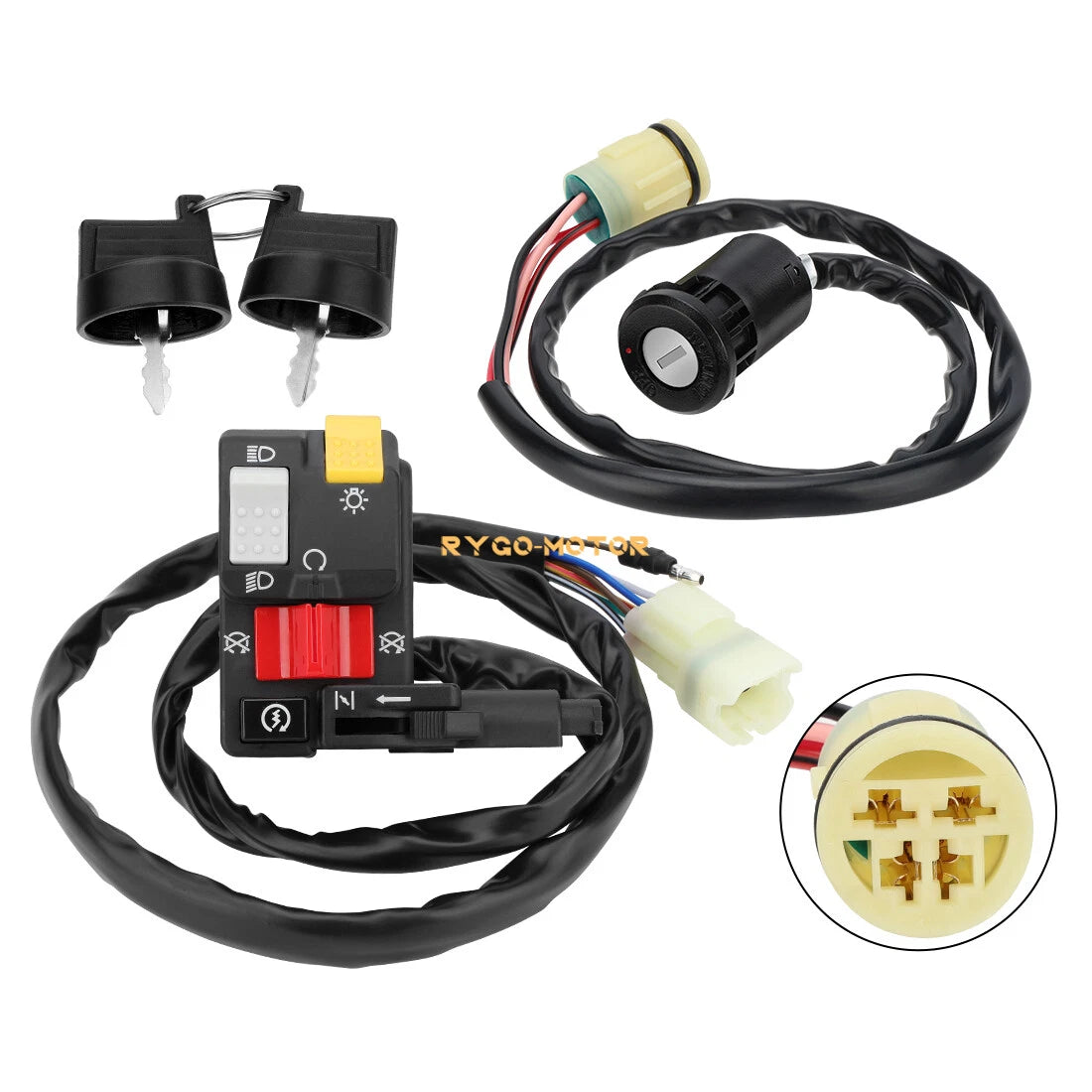 Handlebar & Key Switch Kit for Honda Foreman 450 S TRX450FM (1998–2004)