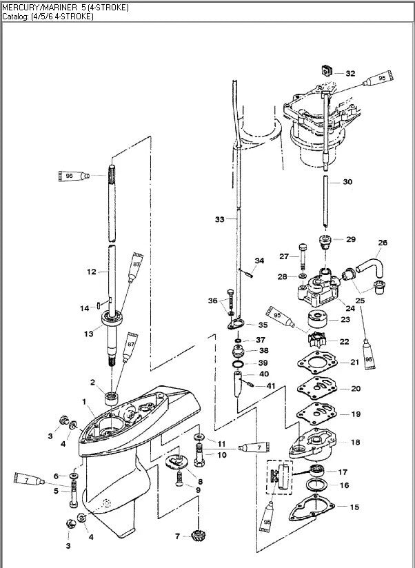 Water Pump Repair Service Kit for Nissan Tohatsu Outboard (4-6 HP)