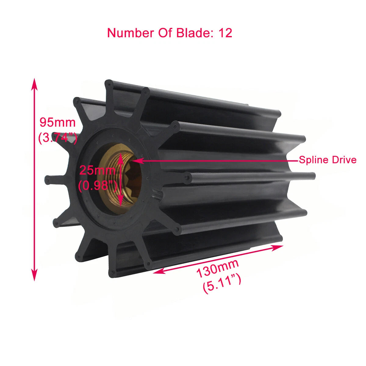 Engine Water Pump Impeller for Man D2842 LE LYE LZE (51.06506.0106, CEF 500186)
