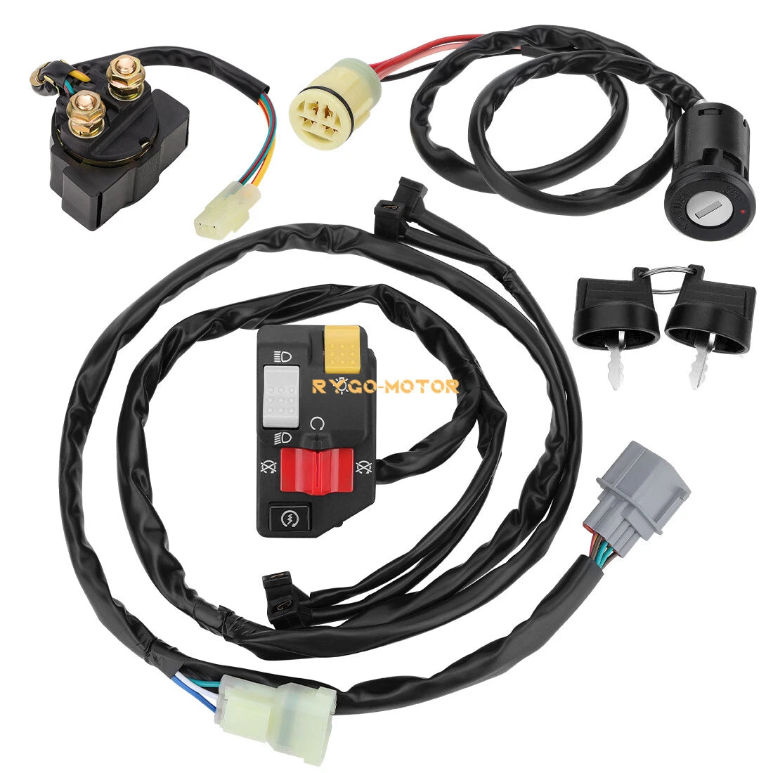 Handlebar Key Starter Relay Switch Kit for Honda Rancher 350 TRX350FM/TM (2006)