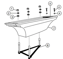 S.R Smith Flyte Deck II 8′ Radiant White Stand Onlyw/ Jig and Mounting Hardware – 70-209-7382