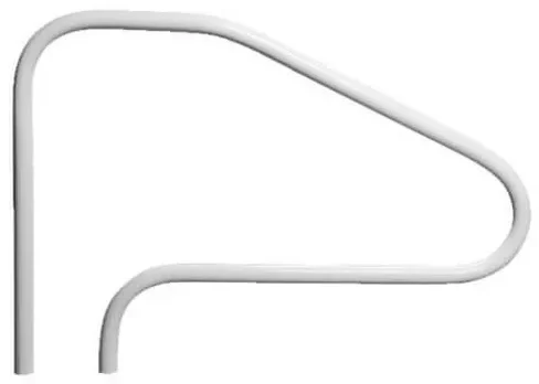 Saftron 4-Bend Fully Reinforced Return to Deck Mount Figure-4 Hand and Grab Rail with Escutcheons, White – RTD-448-W